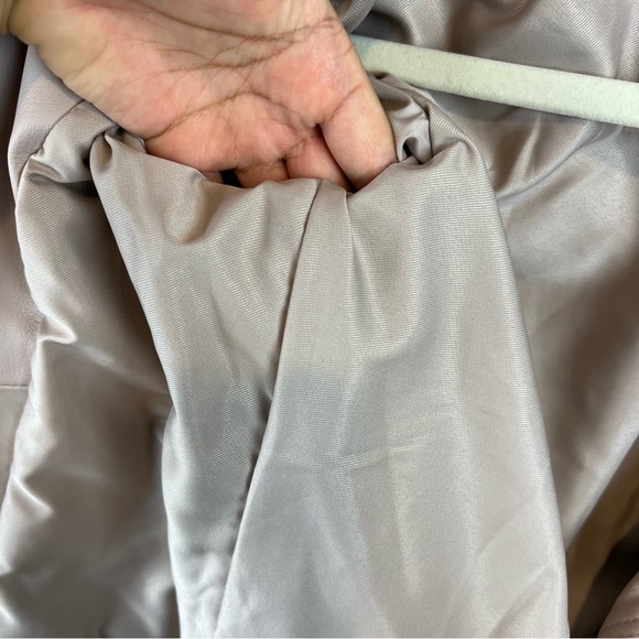 NEW ALLSAINTS Dalby Leather Biker Jacket in Nude Pink, Size 2 US - Picture 9 of 12